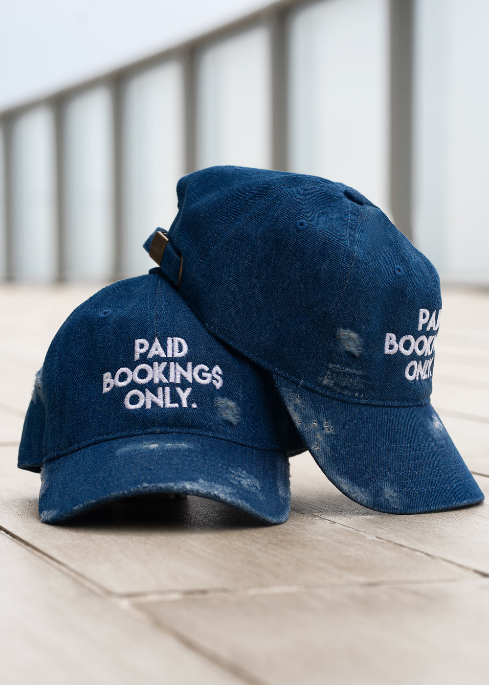 LIMITED EDITION Distressed "PBO" Dad Hat (Denim)