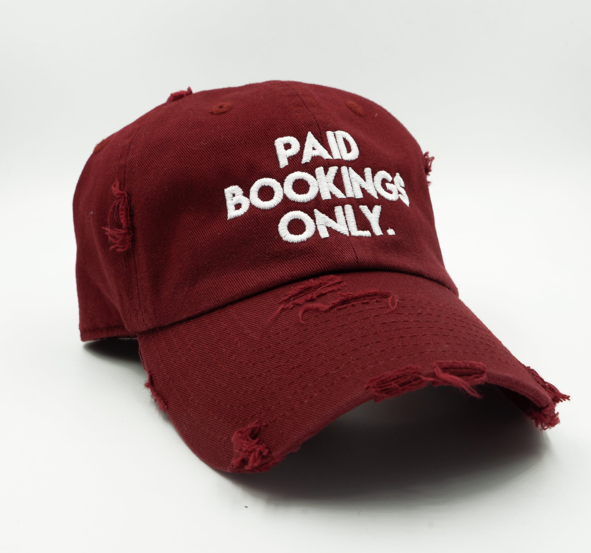 LIMITED EDITION Distressed "PBO" Dad Hat (Maroon)