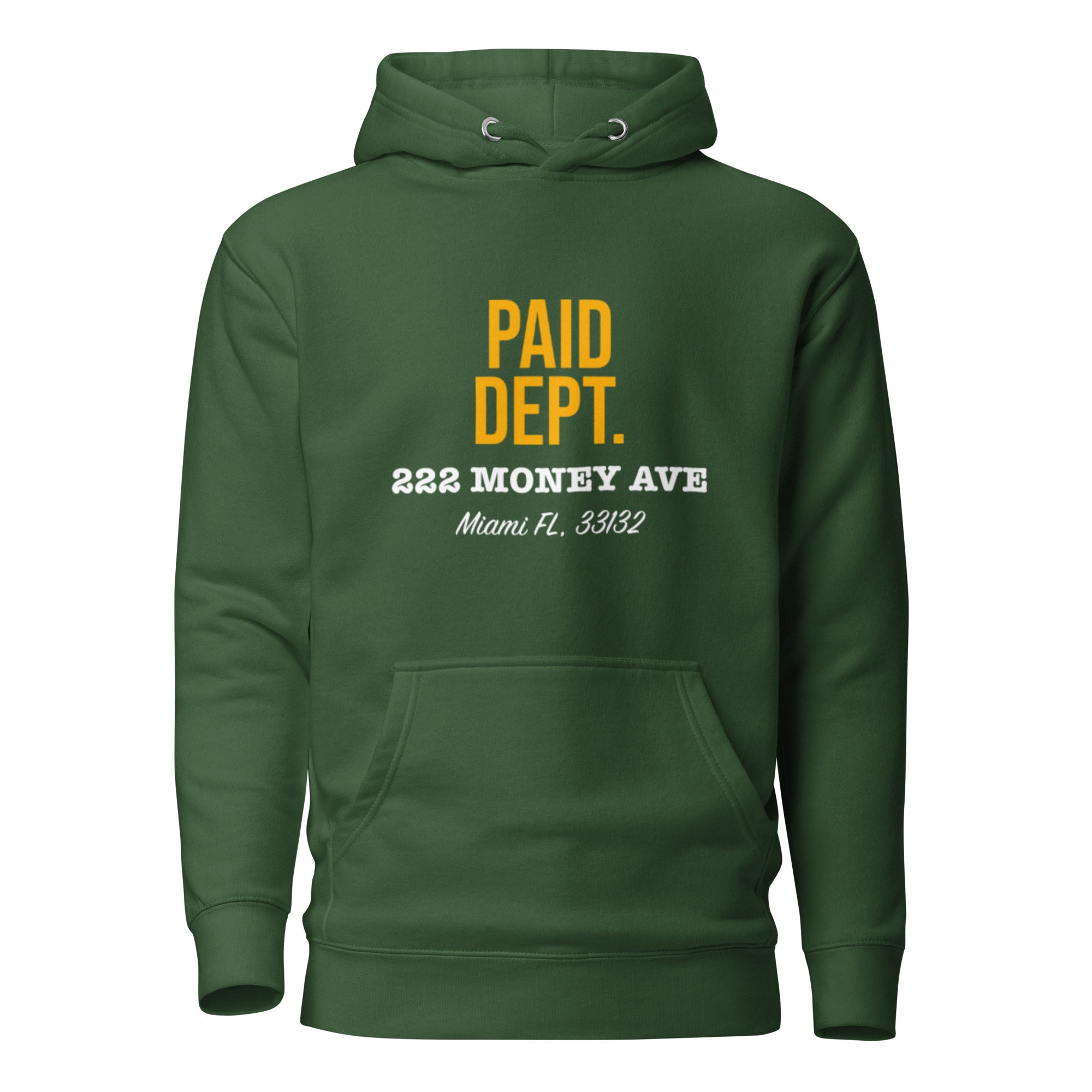 PAID DEPT Unisex Hoodie (Yellow Font)