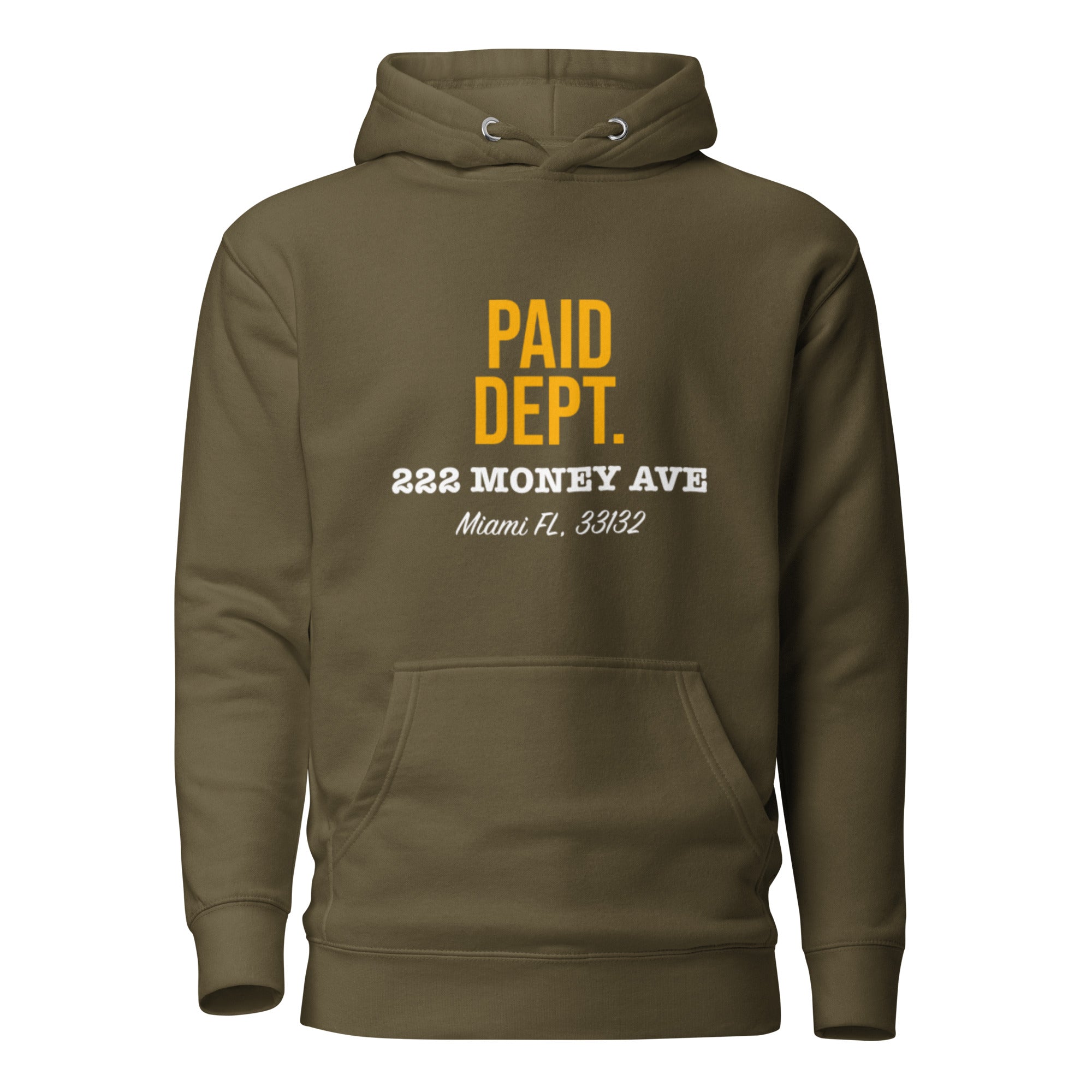 PAID DEPT Unisex Hoodie (Yellow Font)